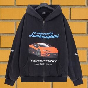 Classic Balenciaga Black Hoodie Men's